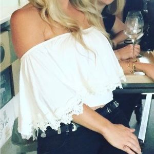 Lovers and Friends off the shoulder cotton top, medium